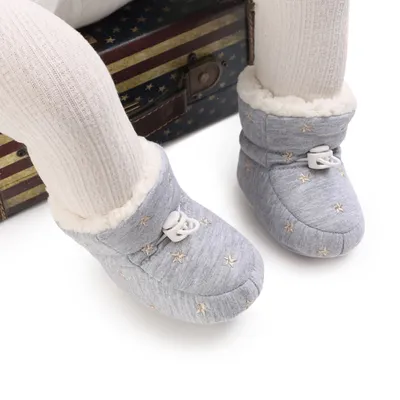 Jlong-Chaussures chaudes en coton pour bébé souliers pour enfant nouveau-né garçon fille