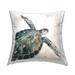 Stupell Beige Aquatic Sea Turtle Printed Throw Pillow Design by Carol Robinson