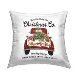 Stupell Vintage Christmas Truck Sign Printed Throw Pillow Design by Lettered and Lined