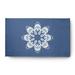 Simply Daisy 3 x 5 Blue Ikat Mandala Chenille Indoor/Outdoor Rug