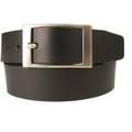 Mens Quality Leather Belt Made in UK, 1 3/8" Wide (35mm) Black - (BD000435BLK-42-46) XL