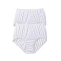 Plus Size Women's Cotton Spandex Lace Detail Brief 2-Pack by Comfort Choice in White Pack (Size 13)