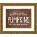 Lettered And Lined 32x25 Gold Ornate Wood Framed with Double Matting Museum Art Print Titled - Freshly Picked Pumpkins