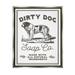 Stupell Industries Vintage Dog Soap Sign Graphic Art Luster Gray Floating Framed Canvas Print Wall Art Design by Daphne Polselli
