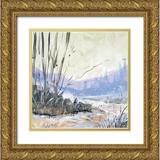 Randy Noble Fine Art 20x20 Gold Ornate Wood Framed with Double Matting Museum Art Print Titled - Snow Bliss