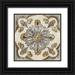 Zarris Chariklia 12x12 Black Ornate Wood Framed with Double Matting Museum Art Print Titled - Non-Emb. Block Print Tile VII