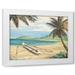 Paul Brent 18x15 White Modern Wood Framed Wall Art Titled - Outrigger Cove