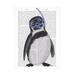 Fab Funky Penguin Snorkel Book Print Canvas Art