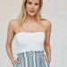 Anthropologie Tops | Anthropologie White Ribbed Tube Top Xl Nwt | Color: White | Size: Xl