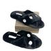 Jessica Simpson Shoes | Jessica Simpson Black Plush Slide Slippers Sparkle Rhinestone Fuzzy Cozy Siz 8-9 | Color: Black/Silver | Size: 8