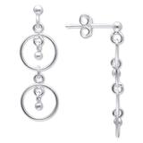 Giani Bernini Jewelry | Giani Bernini Double Ring Drop Earrings In Sterling Silver | Color: Silver | Size: Os