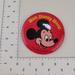 Disney Accessories | Disney Vintage Walt Disney World Round Pin Mickey Mouse | Color: Black/Red | Size: Os