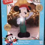 Disney Holiday | Gemmy Mickey Mouse Christmas Inflatable 3.5 Feet Lights Up Yard Decor | Color: Green | Size: Os