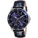 Guess Men's Quartz Watch with Black Dial Analogue Display Quartz Leather W0671G1