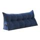 RAKTOV Lumbar Pillow for Bed Sofa Couch, Bedroom Reading Pillow Bolster Pillow, Triangle Headboard Reading Backrest Pillow Back Support with Removable Cover,120x50x20cm,Blue