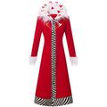 WSTCCOS Anime Hazbin Hotel Valentino Cosplay Red Costume Fur Collar Coat Jacket Hat Halloween Christmas Dress Suit Women