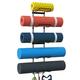 Yoga Mat Holder Wall Mount, Wall Rack Organizer, Storage Foam Roller and Block, with 5 Sectional and 3 Hooks for Hanging Yoga Strap, Resistance Bands at Fitness Class or Home Gym, Decor(Black)
