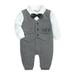 KmaiSchai Baby Boy Bubble Romper Baby Boys Cotton Bow Tie Gentleman Autumn Long Sleeve Romper Jumpsuit Set Clothes Baby Boy Summer Outfits Toddler Easter Gift Baby Boy 1 Year Old Clothes Baby Boy Sh