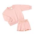 Dezsed 1-14 Years Children s Sports Suit Girls Fall Winter Long Sleeve Round-Neck Blouses And Casual Shorts Baby Sport Suit Kids Teenage Cotton Children Tracksuit Clearance