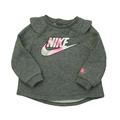 Pre-owned Nike Girls Grey | Pink Sweatshirt size: 9 Months