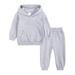 QIPOPIQ Coats for Girls Clearance Kid s Tracksuits 2 Piece Athletic Hoodie Tracksuit Set Activewear Solid Sweatshirt Sweatpant Sports Set for Boys Girls Sweatsuit