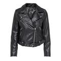 Only ONLVERA FAUX LEATHER BIKER CC OTW Damen black, Gr. S, Polyurethan, Weiblich Jacken outdoor