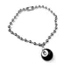 Collier pendentif billard noir 8 bijoux fantaisie