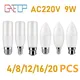 4/8/12/16/20Pcs T37 C37 9W E27 E14 B22 Ampoule Led Bombillas AC 220V Lamparas Lampe pour La