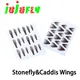 Lot d'ailes de mouche pour adulte 36 pièces matériel d'attache film mince flexible ailes
