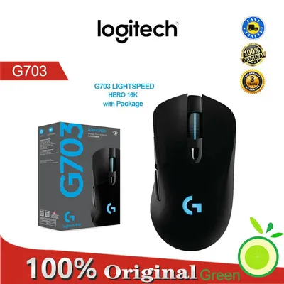 Logitech – souris de jeu G703 Hero Lightspeed sans fil 32 bits 16K DPI Compatible avec