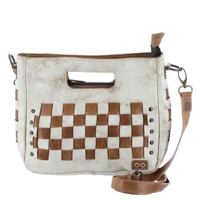 Bed:Stu Keiki Crossbody Bag White/Tan/Distressed