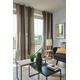 stoffdesign! DAKOTA STRIPE* braun Taft Satin Streifen 3 Meter hoch Gardine curtain Gardisette by Jab