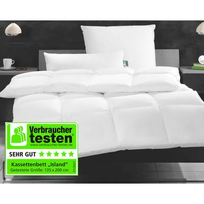 Frankenstolz »fan Island« Bettdecke Biobasiert Dauneneinziehdecke medium / 155x220 cm / 650g