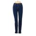 Joe's Jeans Jeans - Super Low Rise Skinny Leg Denim: Blue Bottoms - Women's Size 25 - Dark Wash