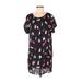 MNG Casual Dress - Shift Scoop Neck Short sleeves: Black Dresses - Women's Size 2X-Small