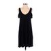 American Eagle Outfitters Casual Dress - Slip dress: Black Solid Dresses - Women's Size Small
