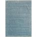 Canvello Modern Hand-Loomed Silk & Wool Charcoal Area Rug- 4' X 6' - L. Blue - 4' 0" X 6' 0"