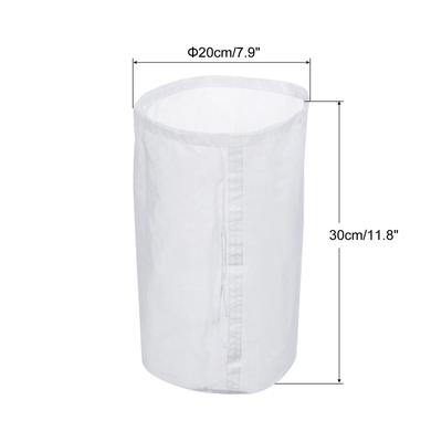 120 Mesh Paint Filter Bag 7.9" Dia Nylon Strainer with Drawstring for Filtering - White