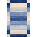 Canvello Modern Hand-Loomed Silk & Wool Charcoal Area Rug- 7'9" X 9'9" - Blue - 7' 9" X 9' 9"