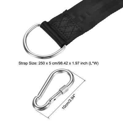 8.2ft Heavy Bag Hanger Straps Mount for Boxing Punching Bags Hanging, Black