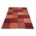 Canvello Hand Made Modern All Over Indo Gabbeh Rug - 4'1'' X 5'11'' - Orange - 4x6