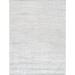 Canvello Modern Hand-Loomed Ivory/Blue Bsilk & Wool Area Rug- 8' X 10' - Ivory - blue - 8' 0" X 10' 0"