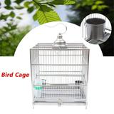 Large Bird Flight Cage Quadrate Pet Bird House For Conure Parekettes w/Food Bowl Stainless Steel Cockatiel Cages Drawer Type Square Bird Cages Set w/2 Food Bowls