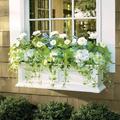 Devon Easy-Care Window Planter Pots - White, 3' - Grandin Road