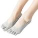 5 Pairs Yoga Socks Women Full Toe Sock Cut Socks Orthopedic Compression Socks No Show Toe Socks For Men Women A-gray