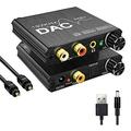 192KHz Digital to Analog Audio Converter with and Volume Adjustment Digital SPDIF/Optical/Coaxial to Analog Stereo