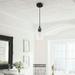 CO-Z 1-light Glass Pendant Light with Adjustable Cord Seeded & Black Matte N/A