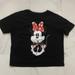 Disney Tops | Disney Minnie Mouse Crop Tee | Color: Black | Size: M