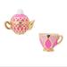 Kate Spade Jewelry | Kate Spade Tea Time Teacup Studs Earrings Pink Mix Matched Whimsical | Color: Gold/Pink | Size: Os