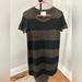 Kate Spade Dresses | Kate Spade Freyda Wool Metallic Black Gold Stripe Knit Sweater Shift Dress Small | Color: Black/Gold | Size: S